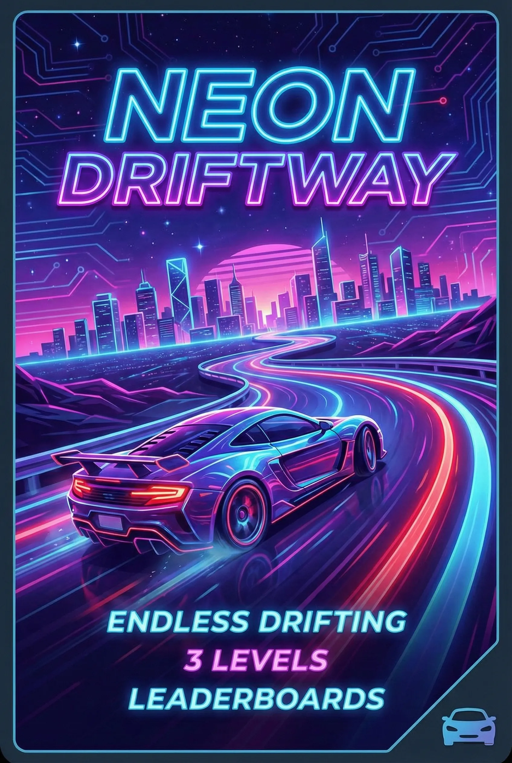 Screenshot of Neon Driftway